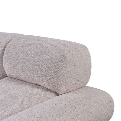 Voltaire 4-Seater Fabric Sofa - Snow White - With 5-Year Warranty